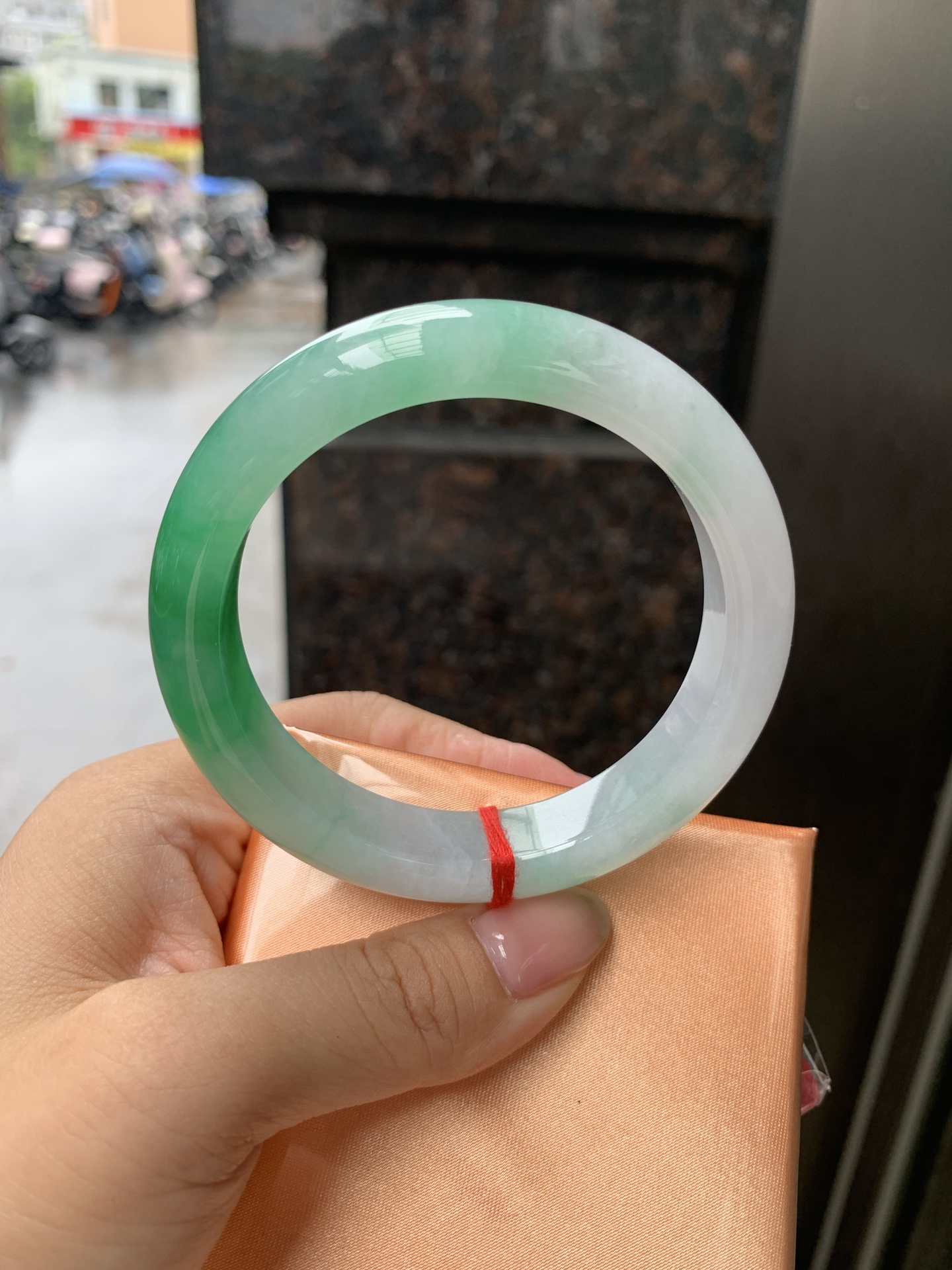 阳绿春彩正圈,0906-N1518,打灯纹裂