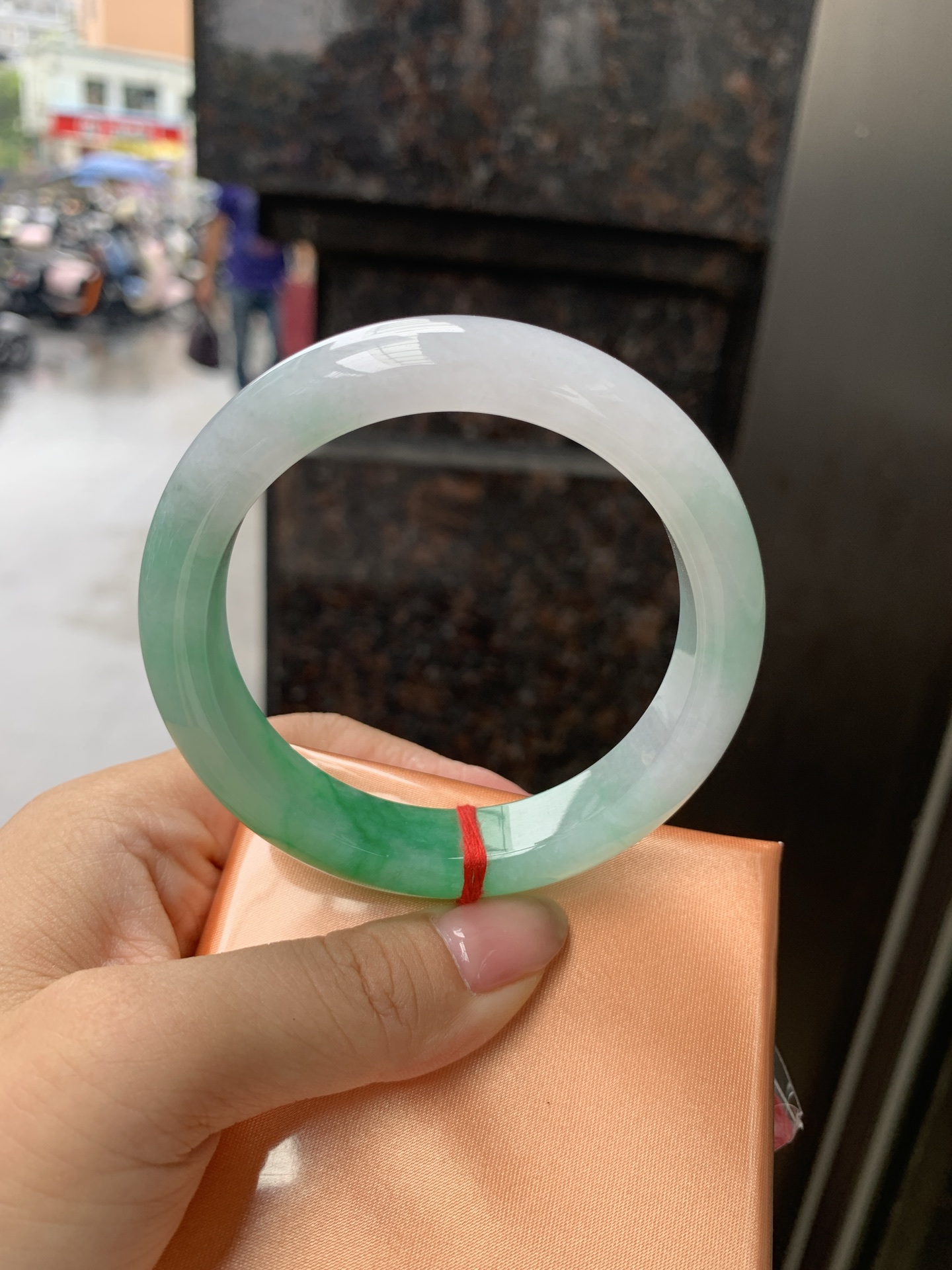 阳绿春彩正圈,0906-N1518,打灯纹裂