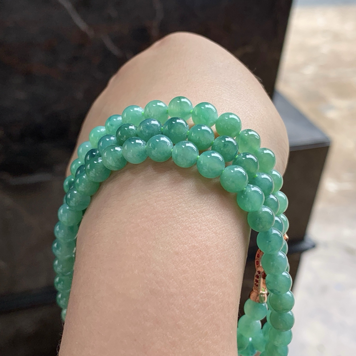 绿色珠链^_^鲜艳