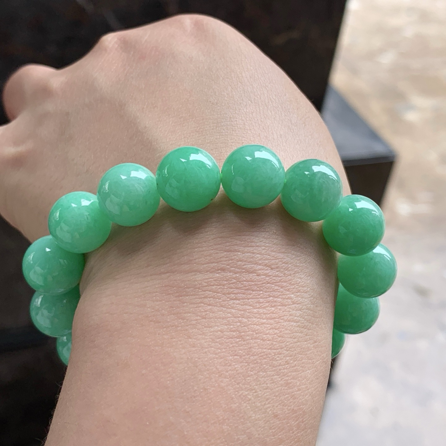 绿色手串^_^鲜艳