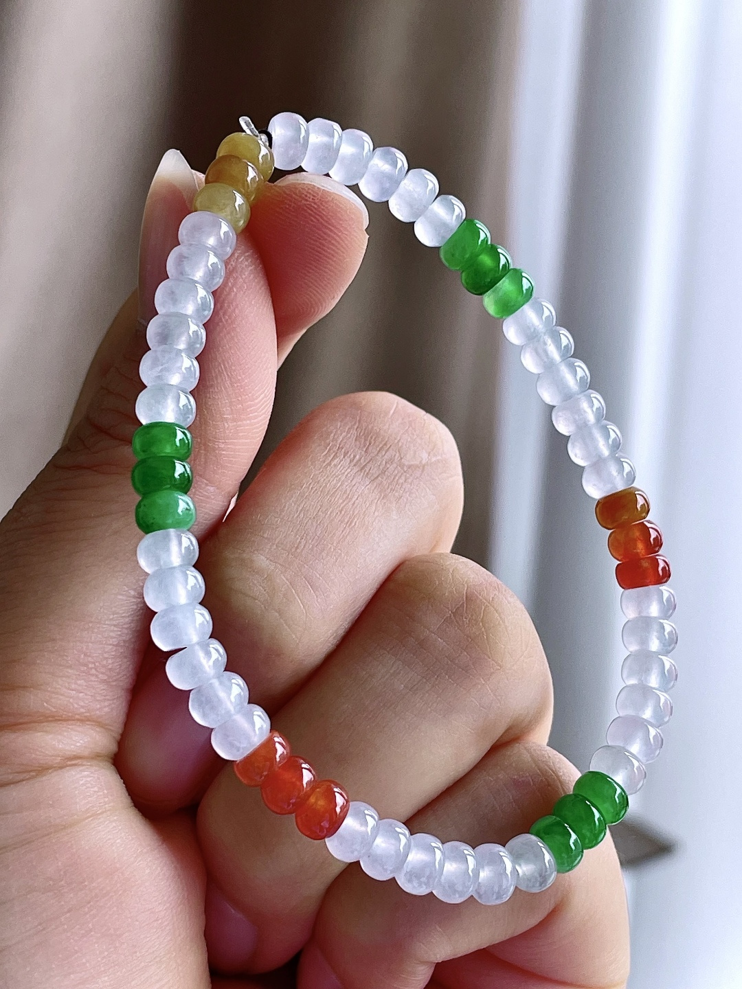 冰多宝手串算盘珠珠子手串,性比高,尺寸5.2-3.1mm,重量11克