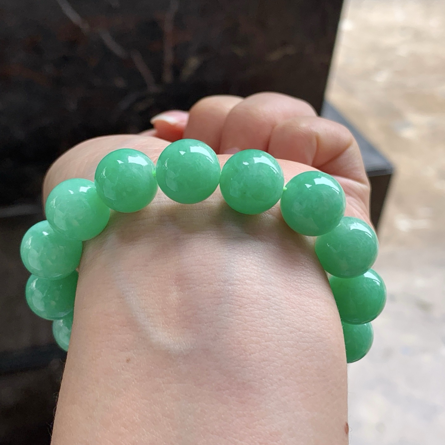 绿色手串^_^鲜艳