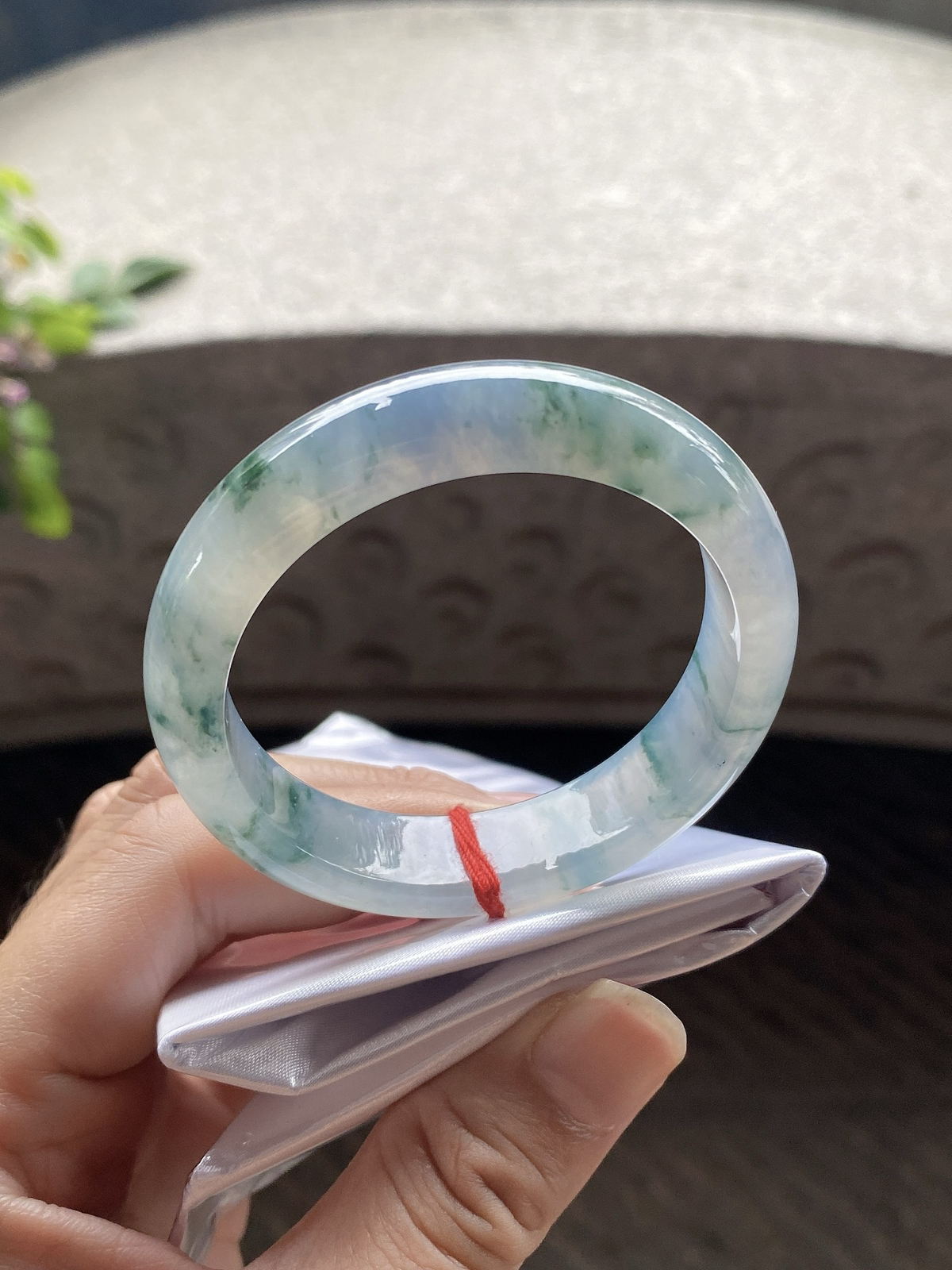 圈口51-12.5-8.5    【冰紫飘花正圈手镯】圈口50  51可戴  质地细腻