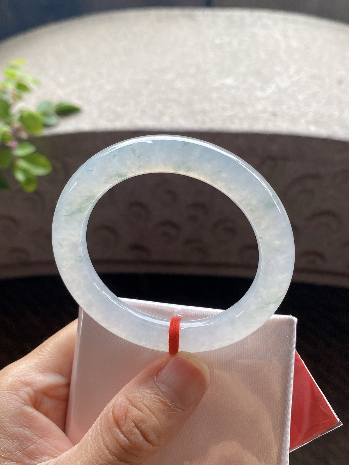 圈口52.5-10-10    【冰种飘花圆条手镯】圈口52  53可戴  质地细腻   种水好
