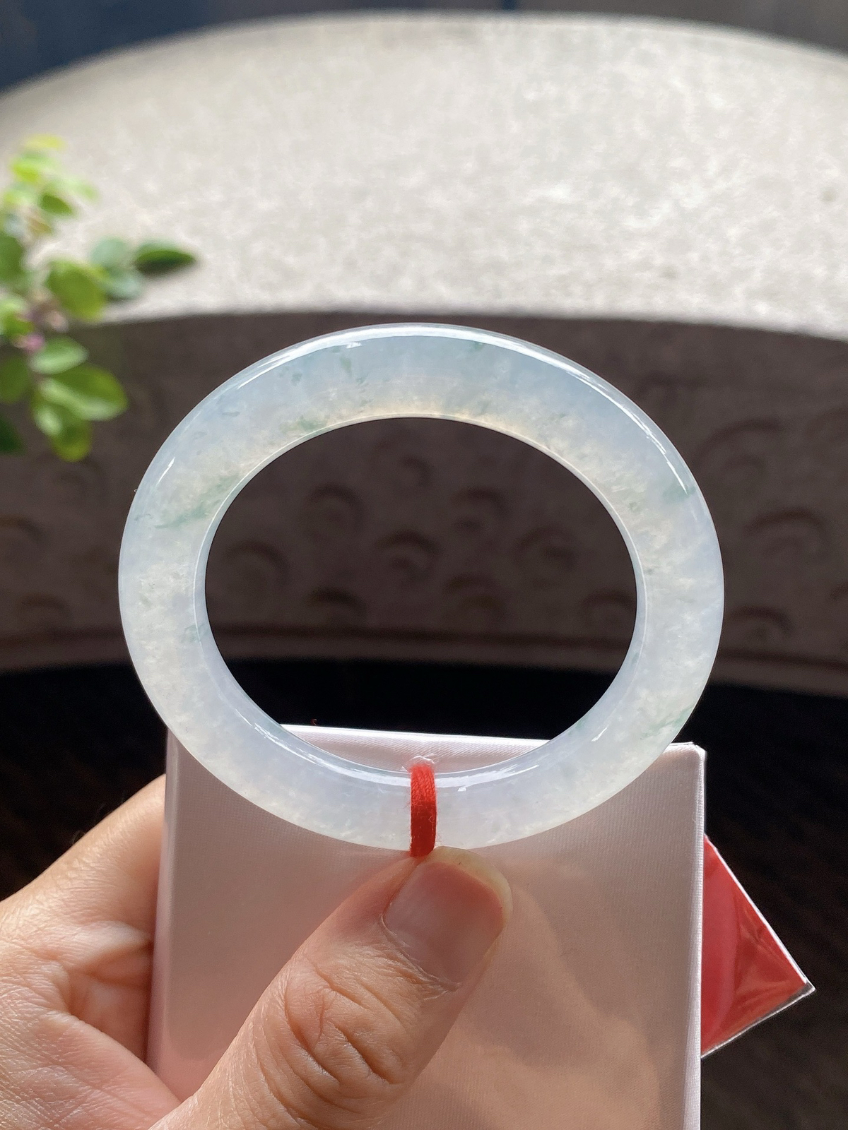 圈口52.5-10-10    【冰种飘花圆条手镯】圈口52  53可戴  质地细腻   种水好