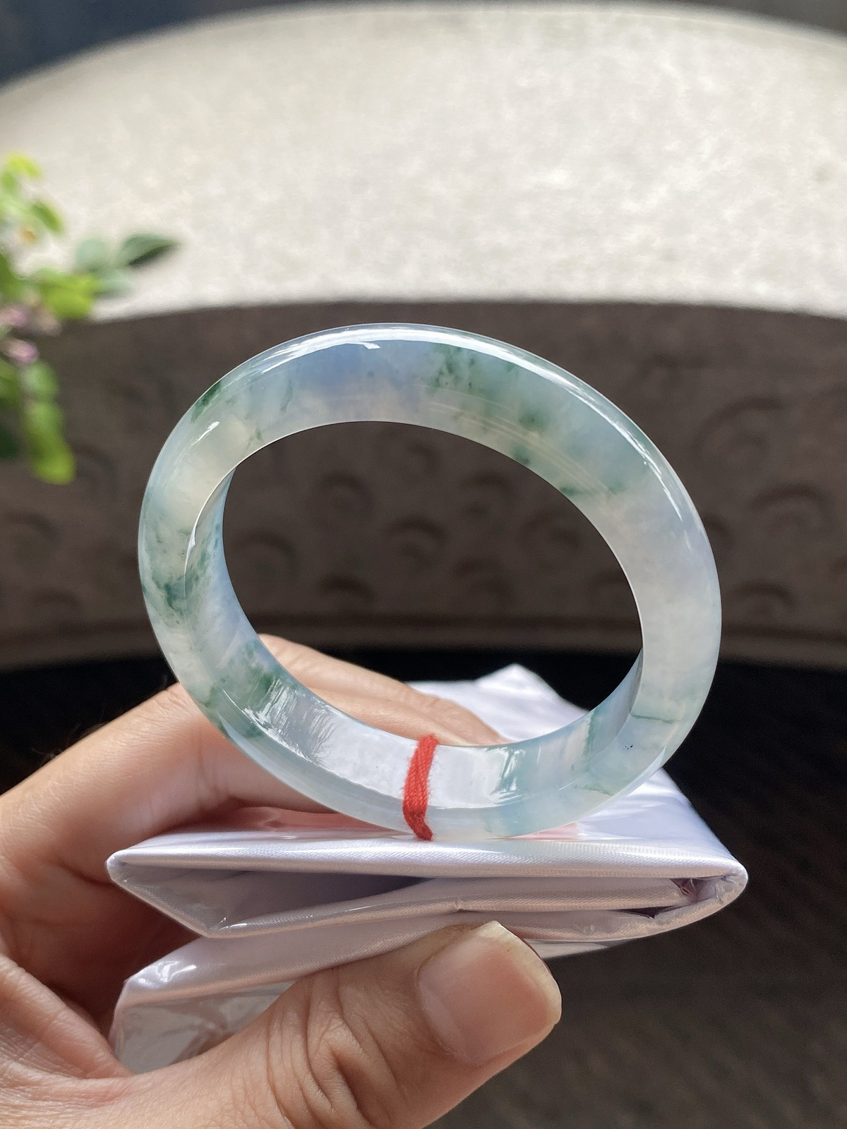 圈口51-12.5-8.5    【冰紫飘花正圈手镯】圈口50  51可戴  质地细腻