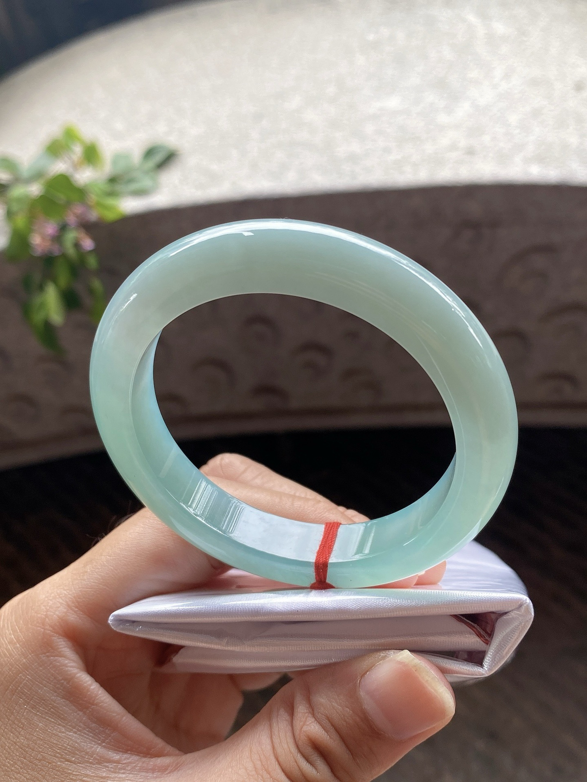 圈口55.3-11.5-9.4     【冰果绿正圈手镯】圈口55  56可戴  质地细腻   种水好