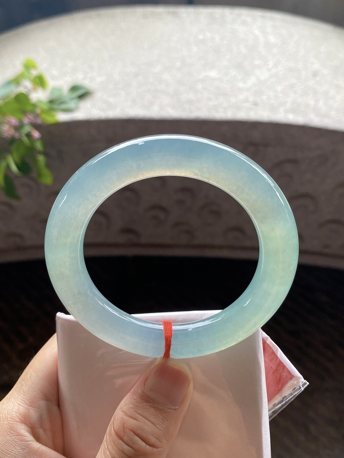 圈口56.8-11-12    【冰种晴绿圆条手镯】圈口56  57可戴  质地细腻   种水好