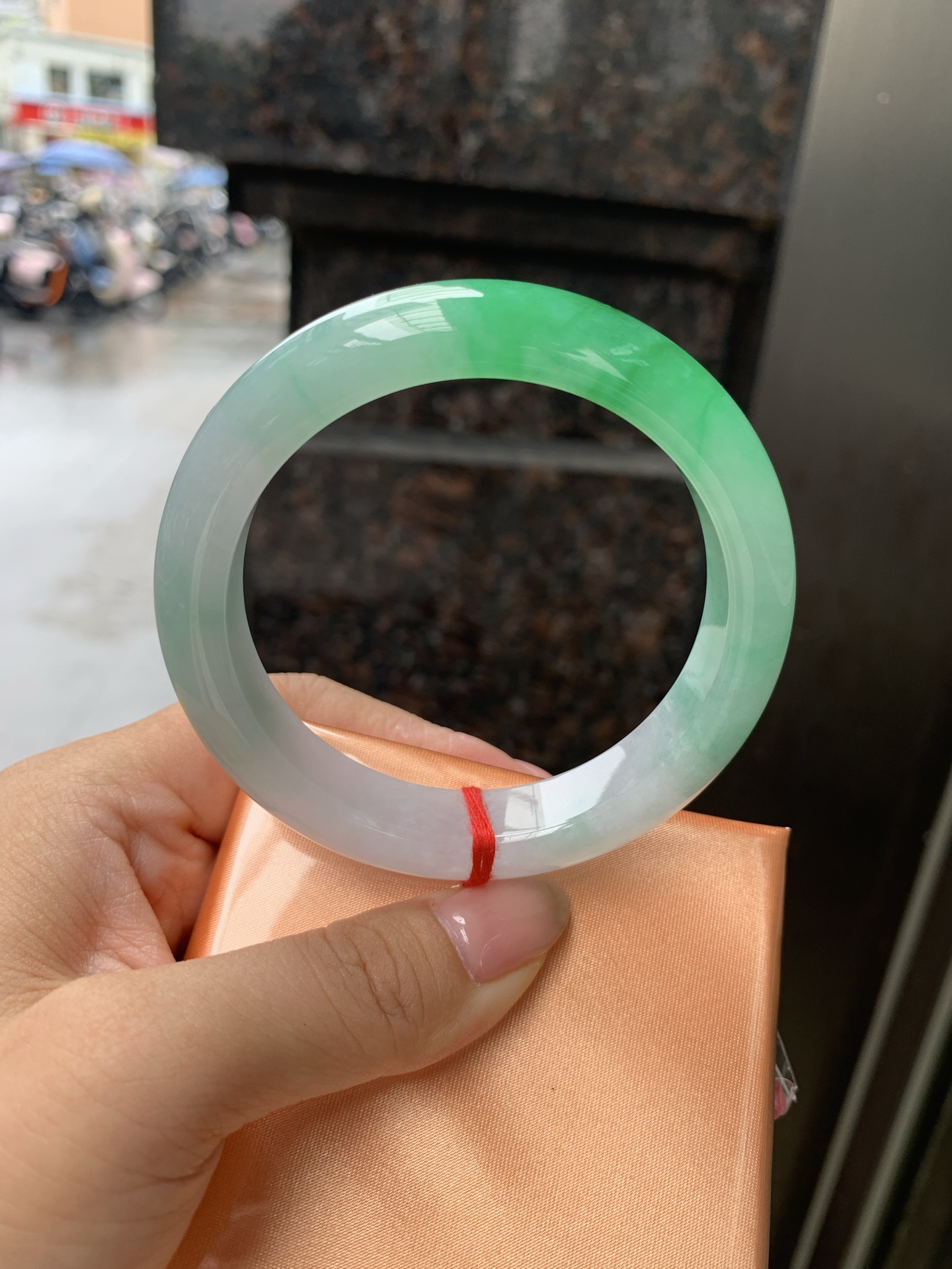 阳绿春彩正圈,0906-N1518,打灯纹裂