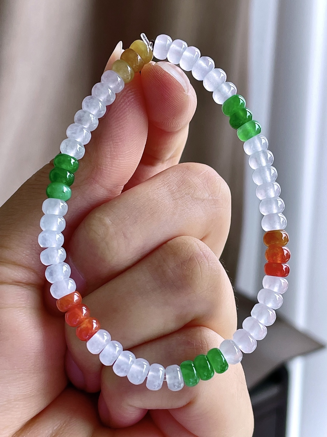 冰多宝手串算盘珠珠子手串,性比高,尺寸5.2-3.1mm,重量11克