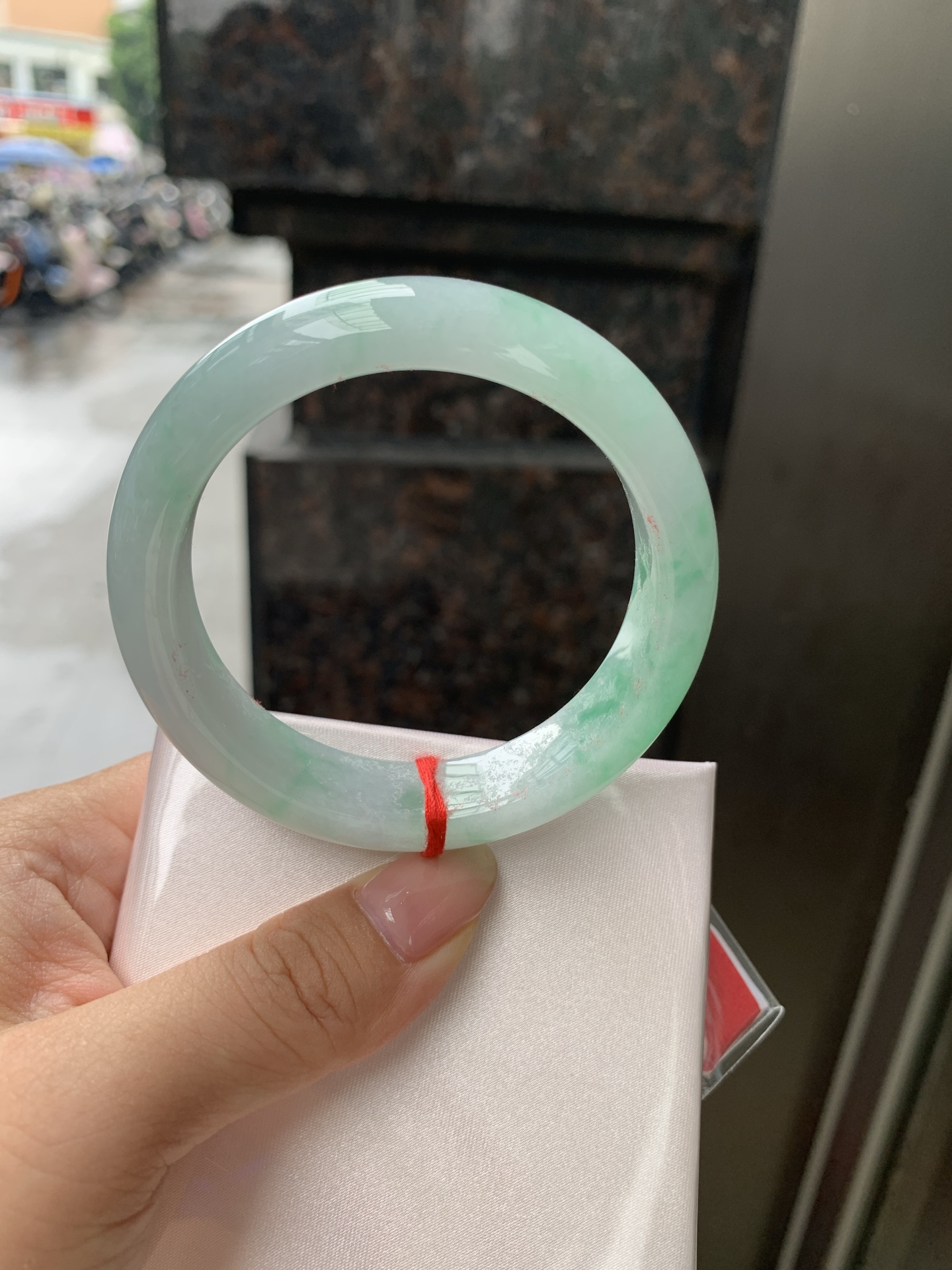 飘绿正圈,0906-N1516-2,打灯纹，有沙眼扣手