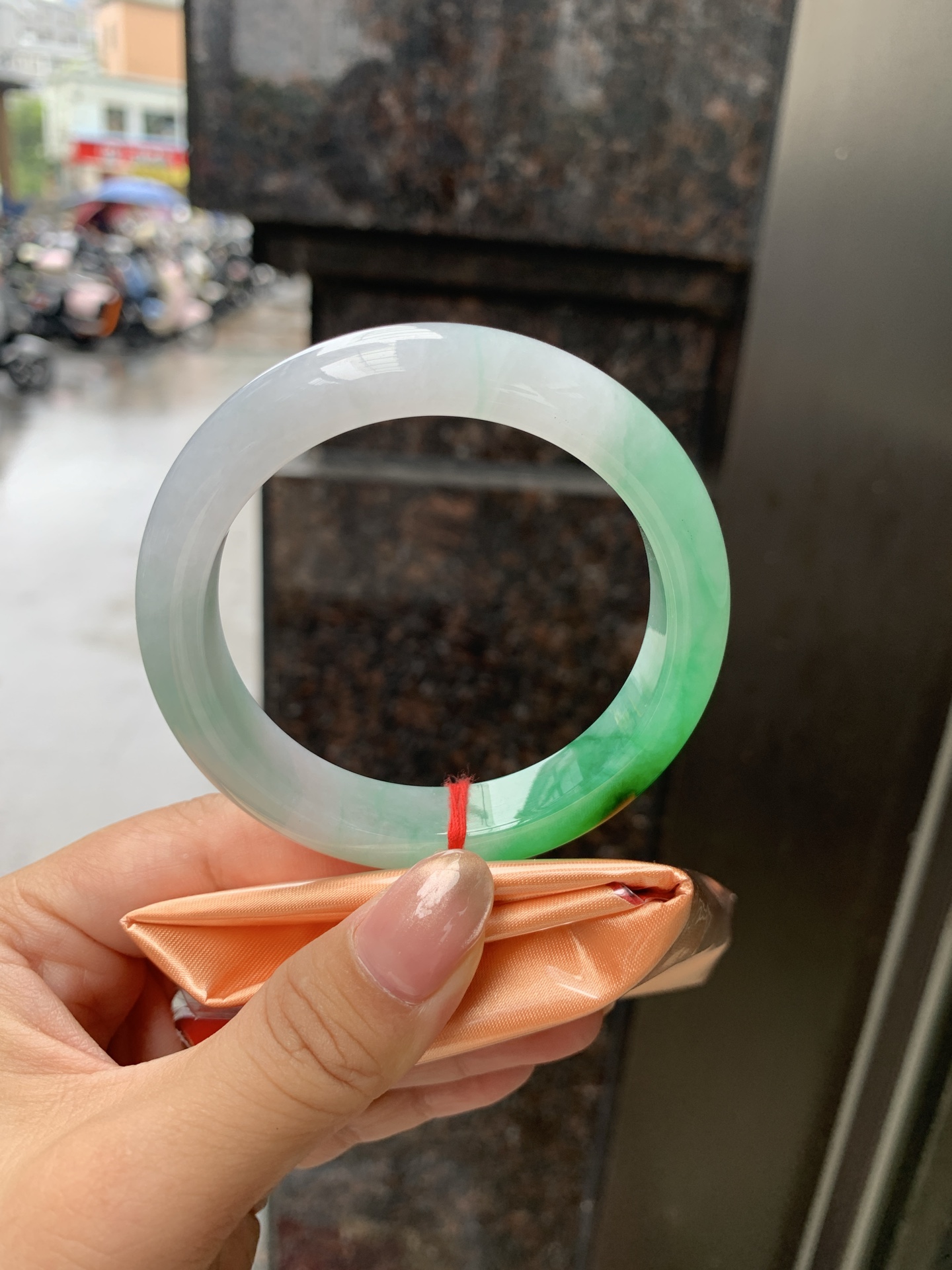 阳绿春彩正圈,0906-N1518,打灯纹裂