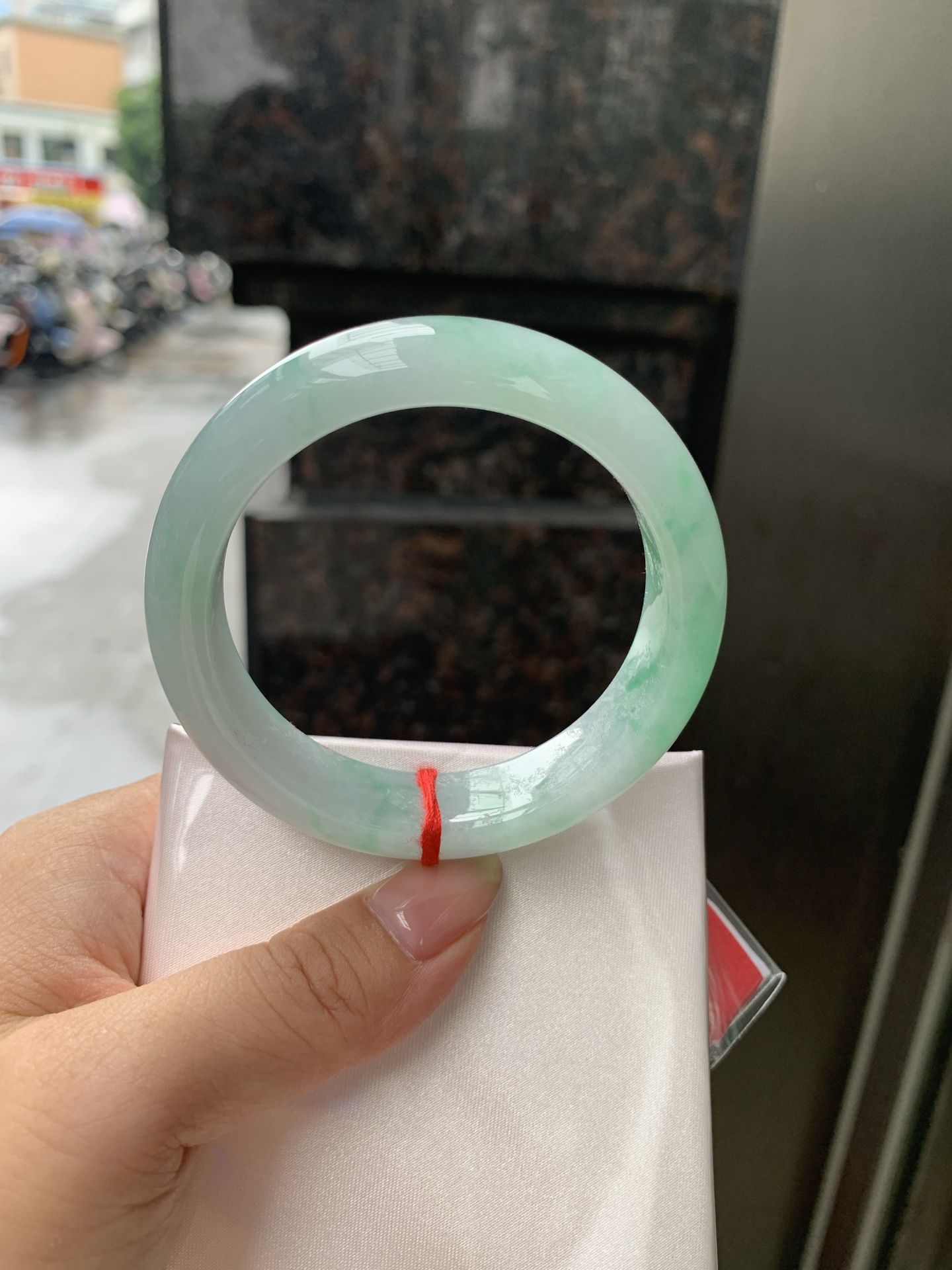 飘绿正圈,0906-N1516-2,打灯纹，有沙眼扣手