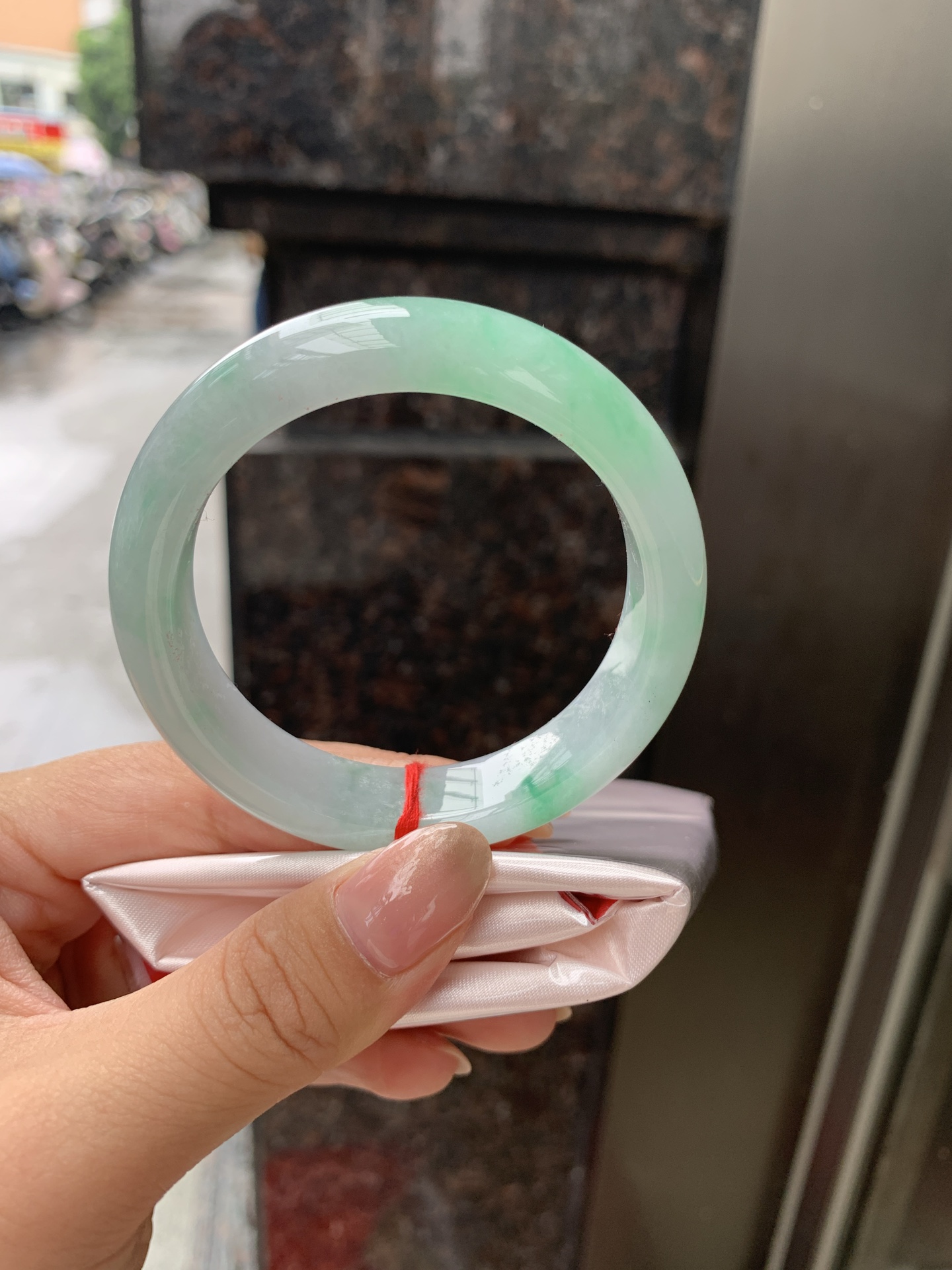 飘绿正圈,0906-N1516-2,打灯纹，有沙眼扣手