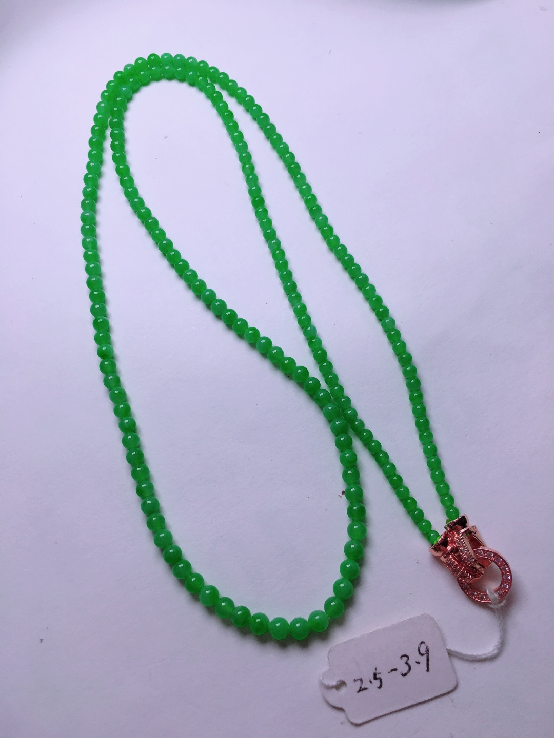 ️绿珠子项链，晶莹剔透，新颖时尚，2.5-3.9