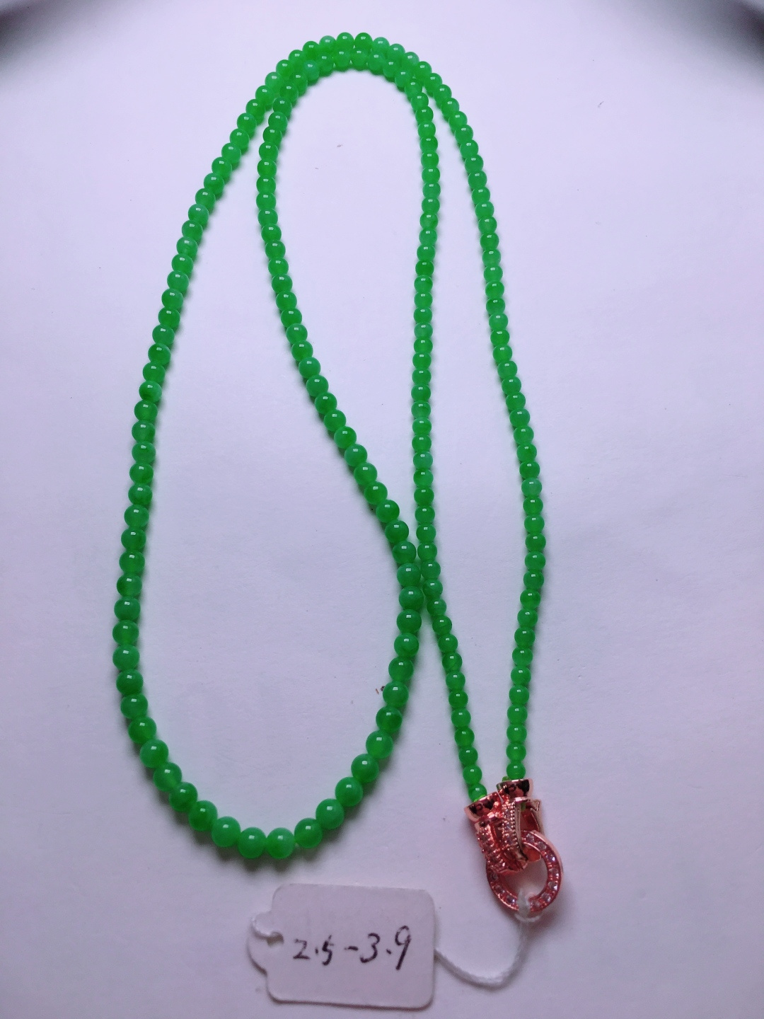️绿珠子项链，晶莹剔透，新颖时尚，2.5-3.9