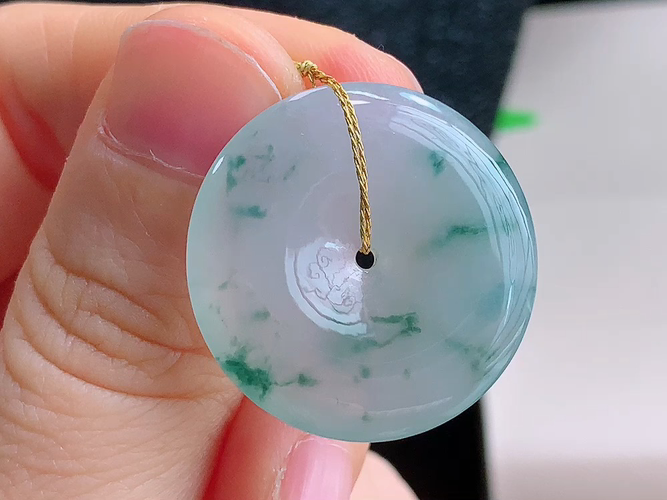 ️ 平安扣，无裂，尺寸25.9-4.4mm，包A附证书22582