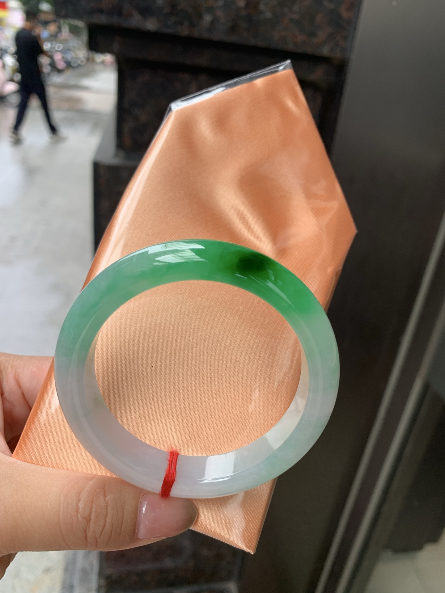 阳绿春彩正圈,0906-N1518,打灯纹裂