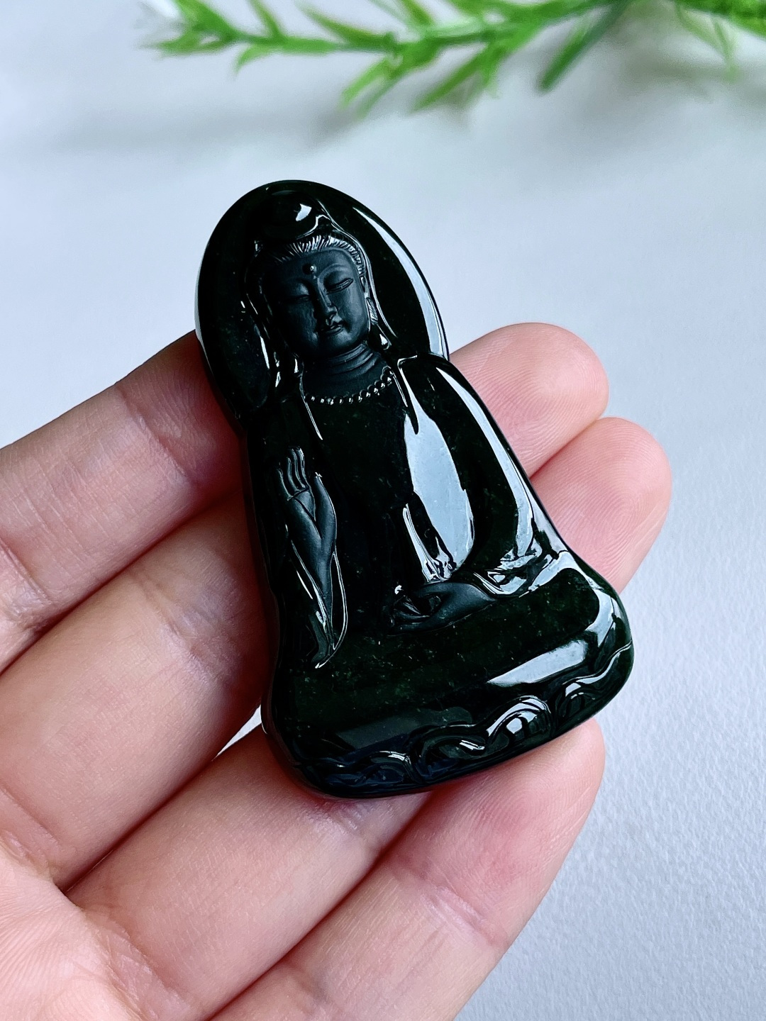 墨翠观音大素衣观音吊坠,说明,性比高,厚装,尺寸60-35.2-7.7,重量31.6克