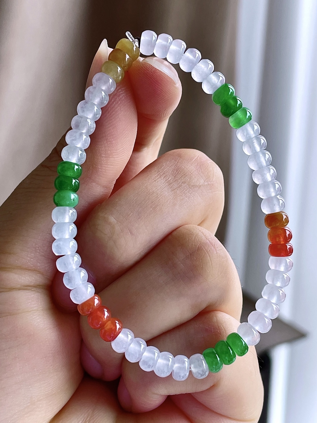 冰多宝手串算盘珠珠子手串,性比高,尺寸5.2-3.1mm,重量11克