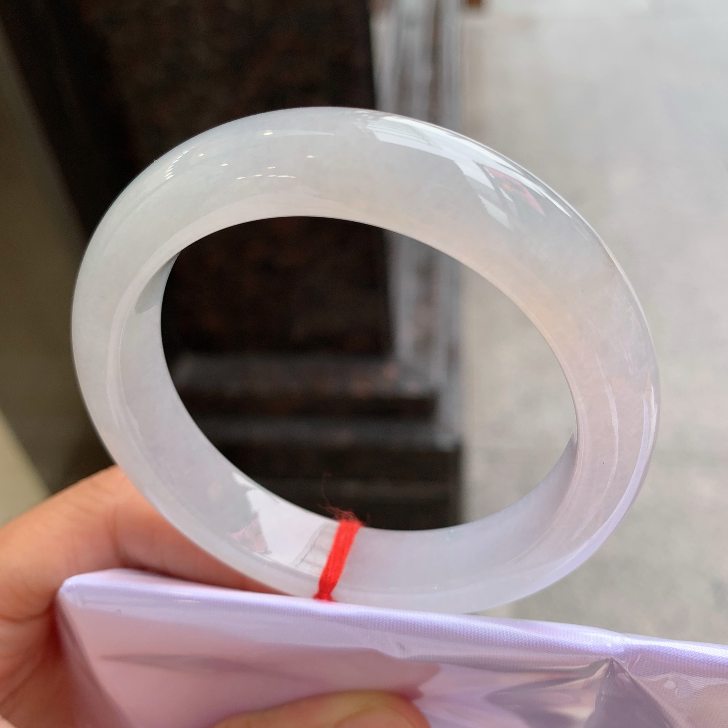 正圈冰飘黄翡,无裂,冰润