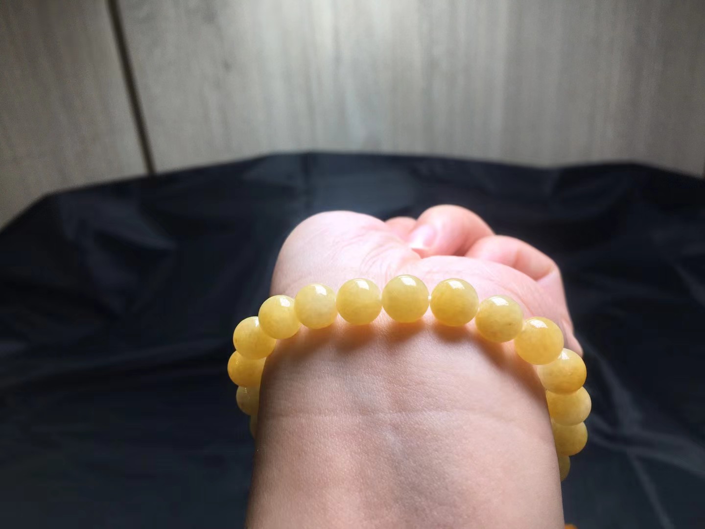 ️ 黄翡手链，卡8.4～8.2mm，23颗，玉质细腻，均匀，油润，实物更美