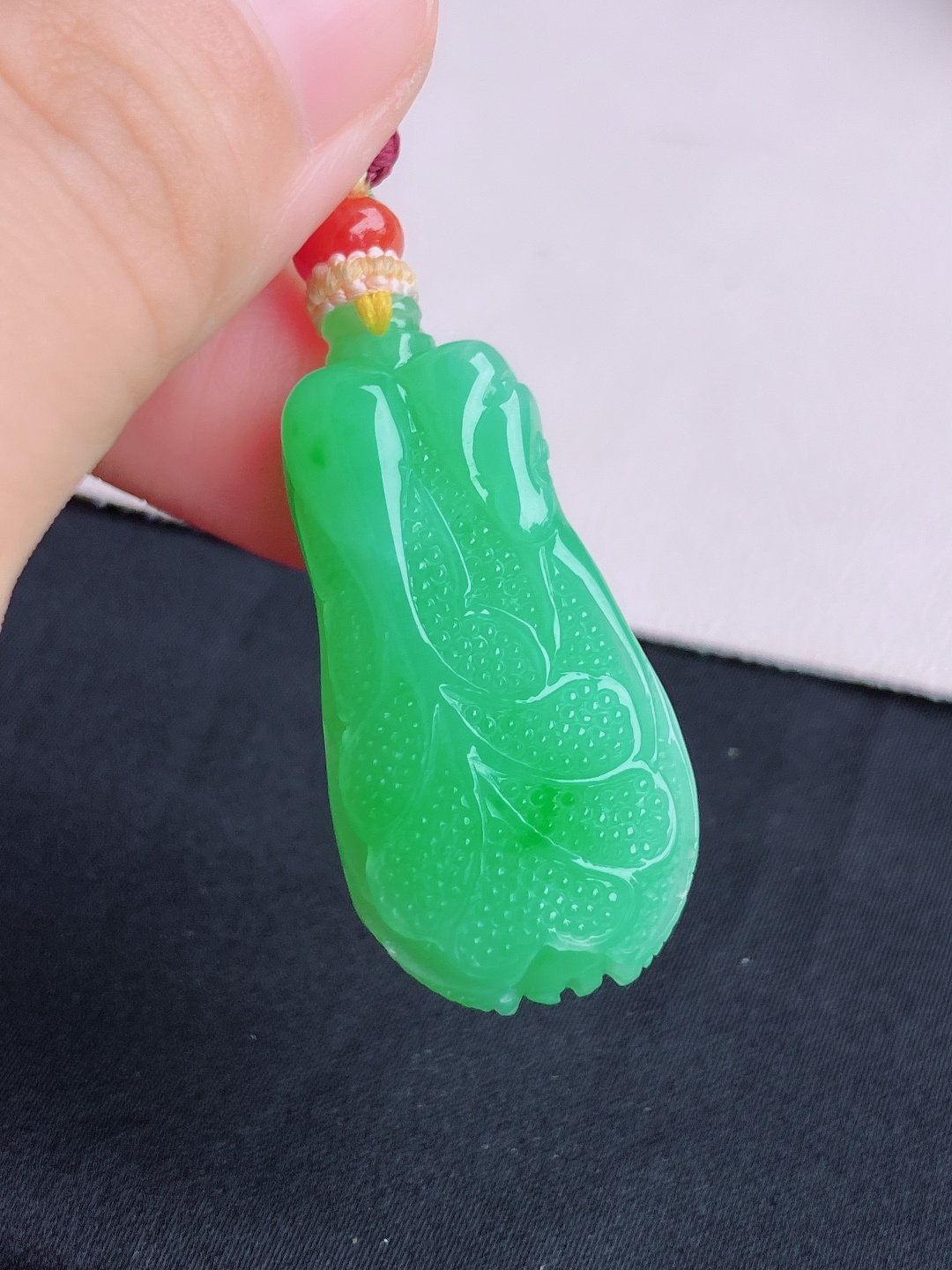 果绿百财，饱满大气，尺寸37.6/18.6/11/自然光实拍