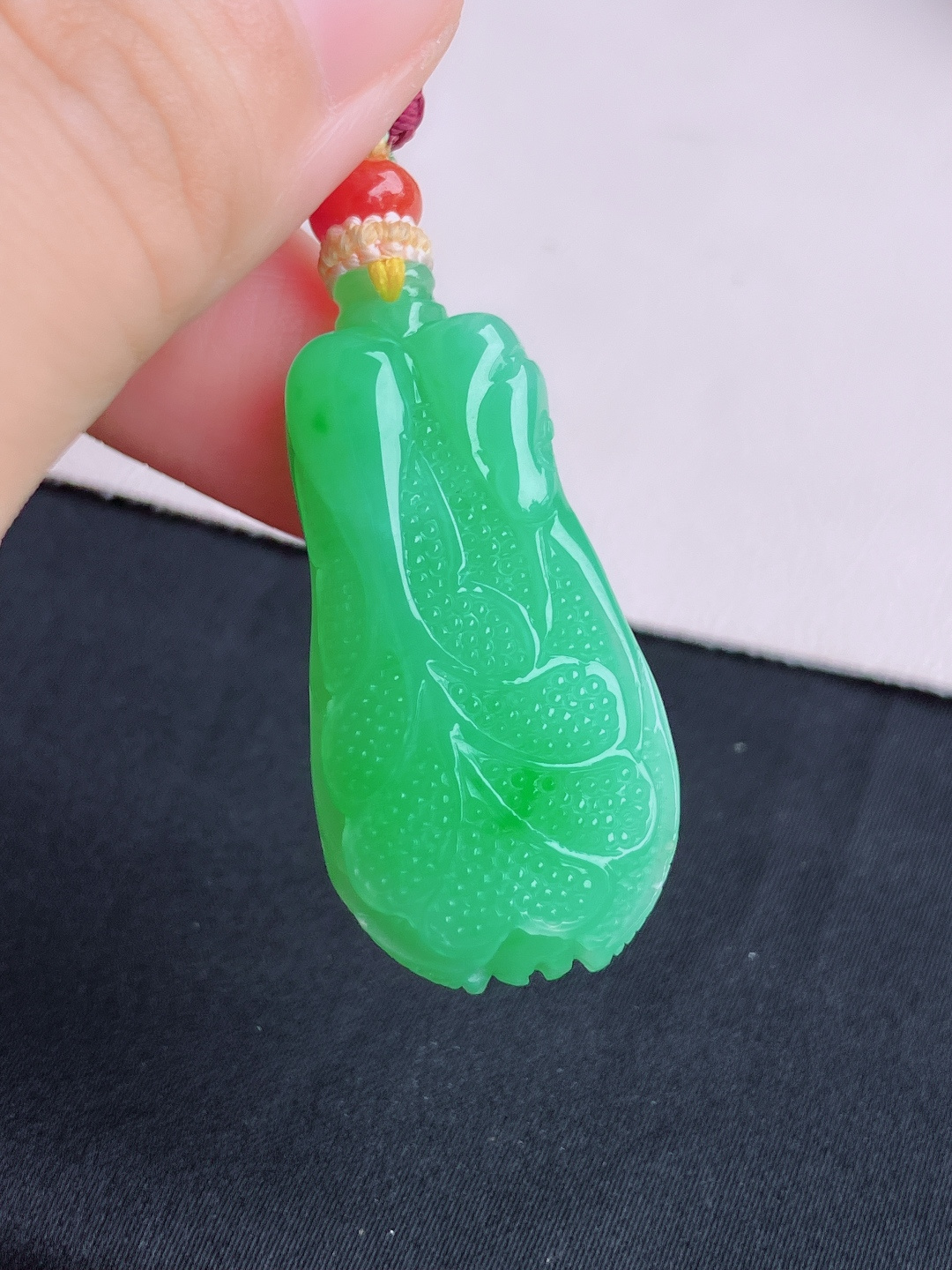 果绿百财，饱满大气，尺寸37.6/18.6/11/自然光实拍