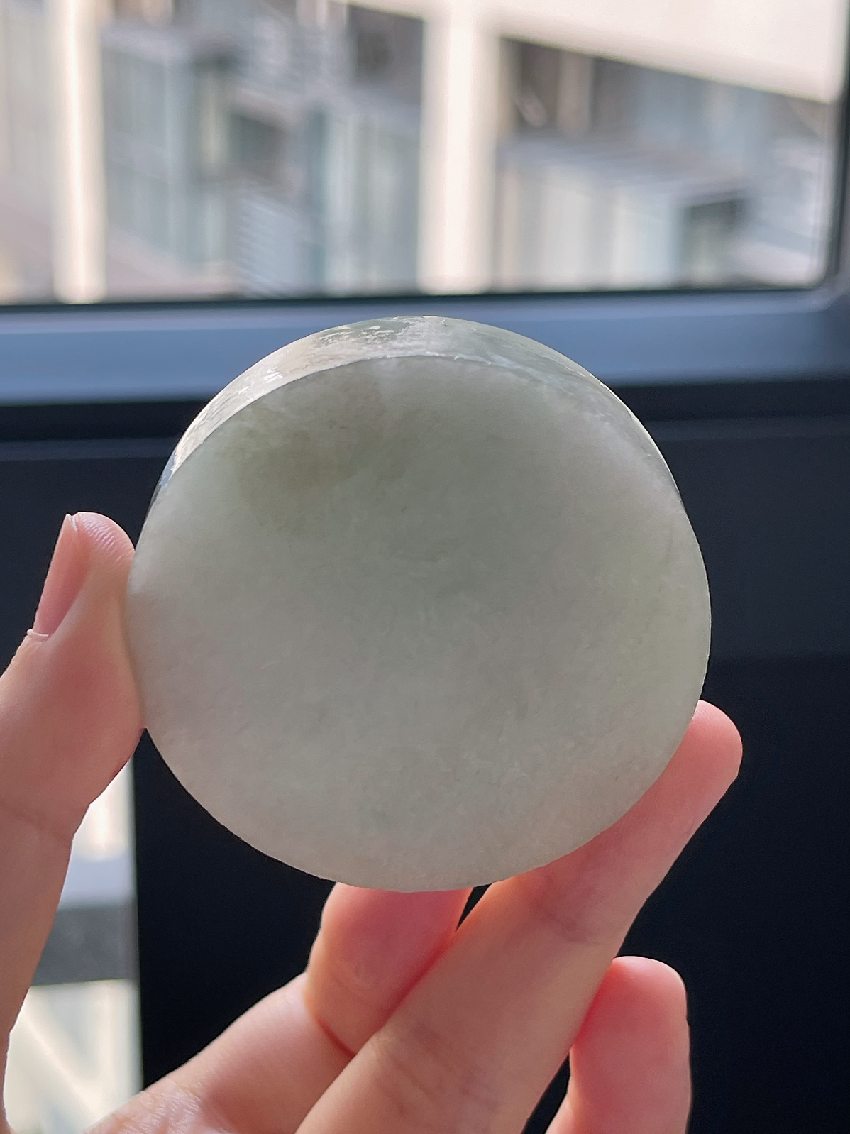 翡翠细糯化镯心