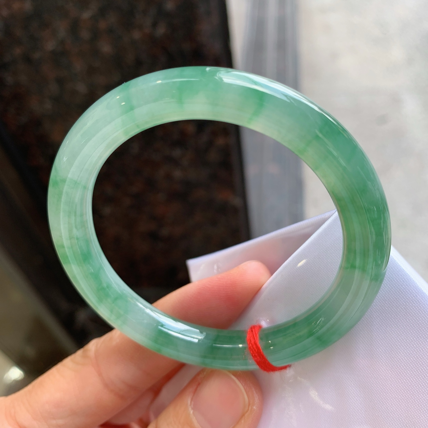 圆条冰飘绿 微纹 冰润