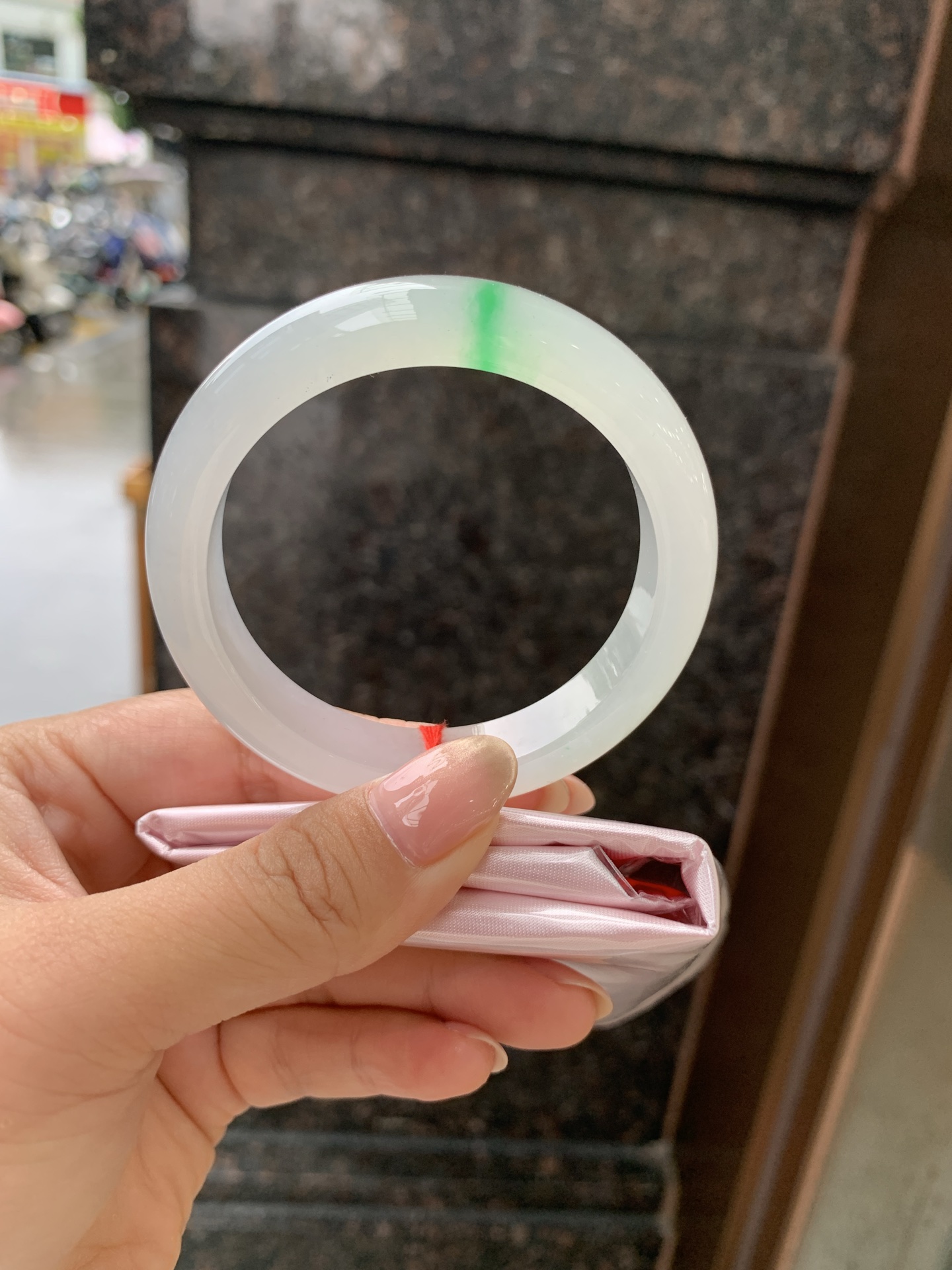 阳绿正圈,0906-N1521,打灯纹裂