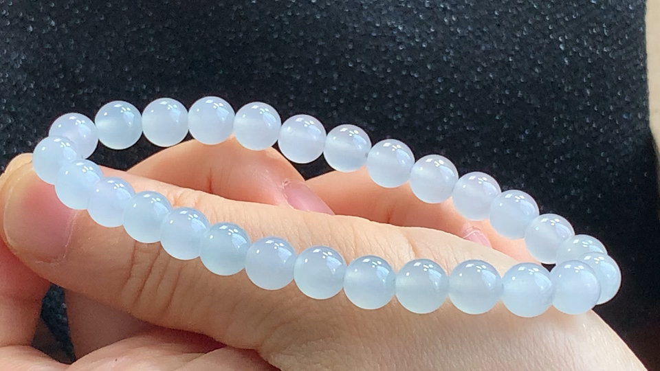 冰种手链，尺寸6.8mm，包A附证书