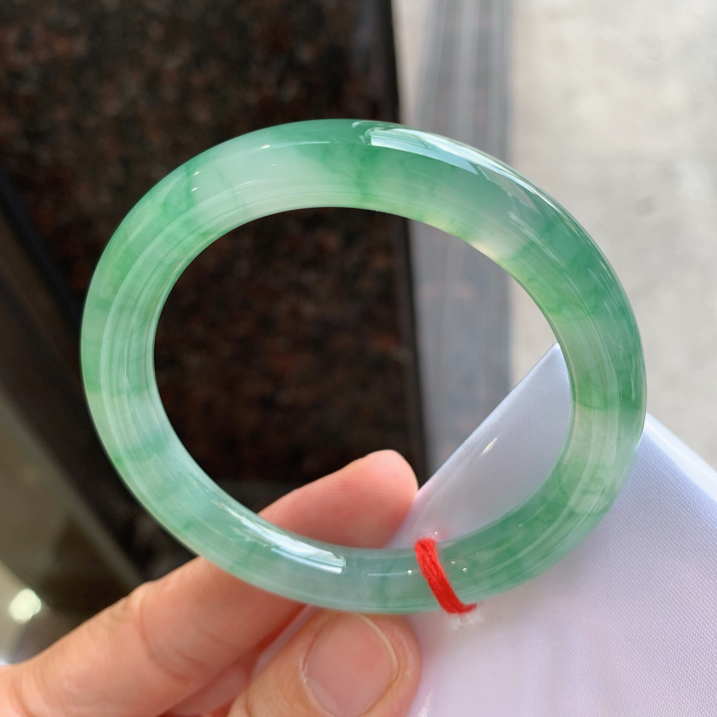 圆条冰飘绿 微纹 冰润