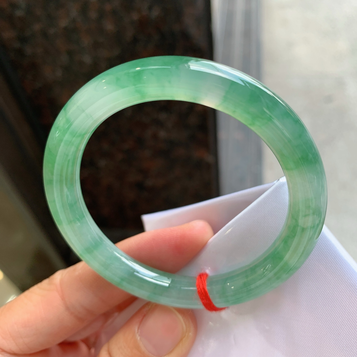 圆条冰飘绿 微纹 冰润