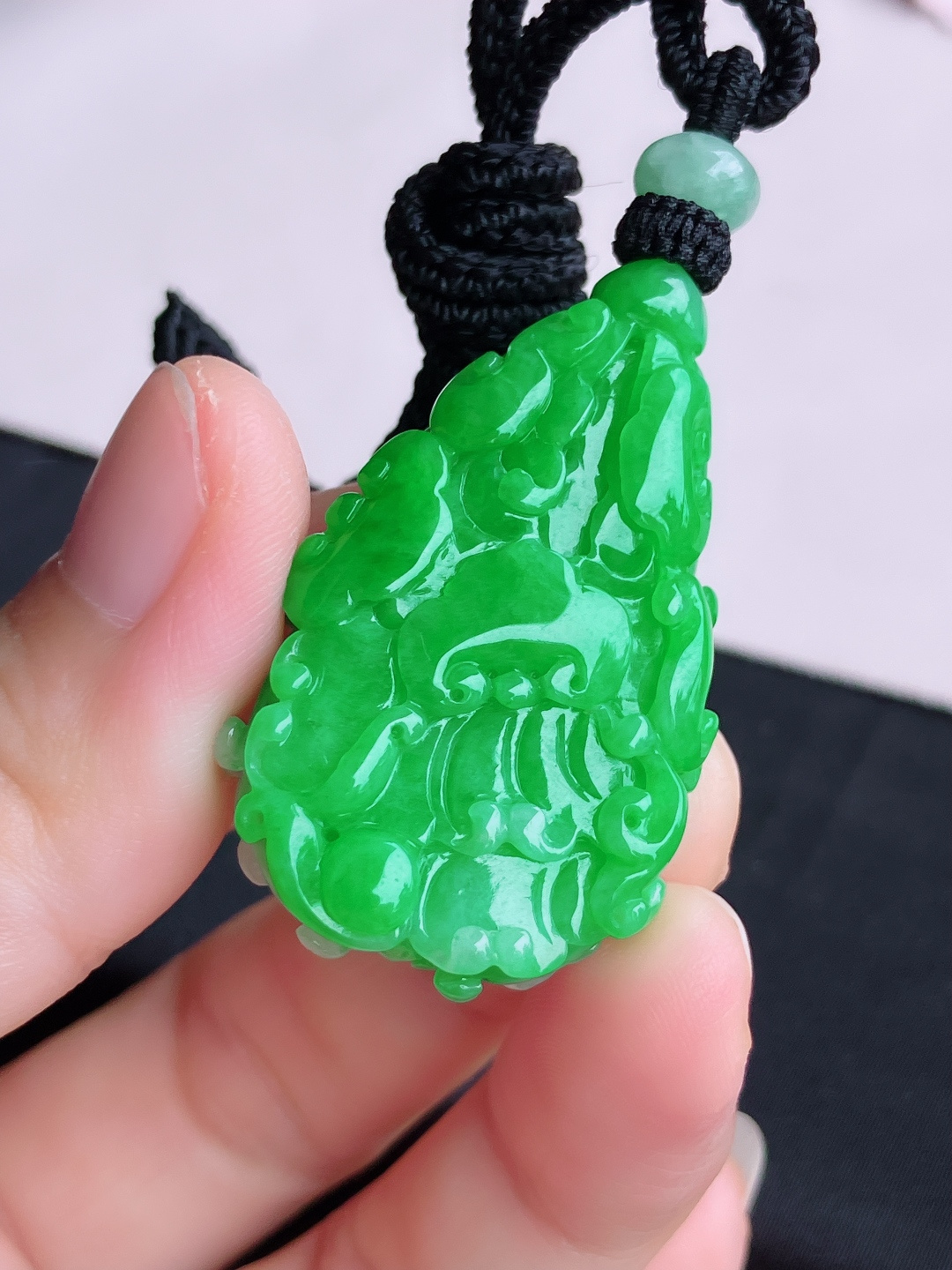 翠绿百财，饱满大气，尺寸38/25.6/12/自然光实拍