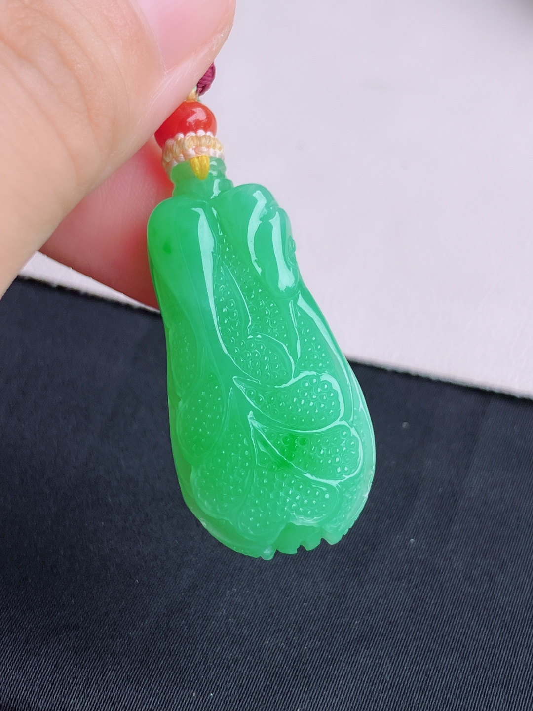 果绿百财，饱满大气，尺寸37.6/18.6/11/自然光实拍