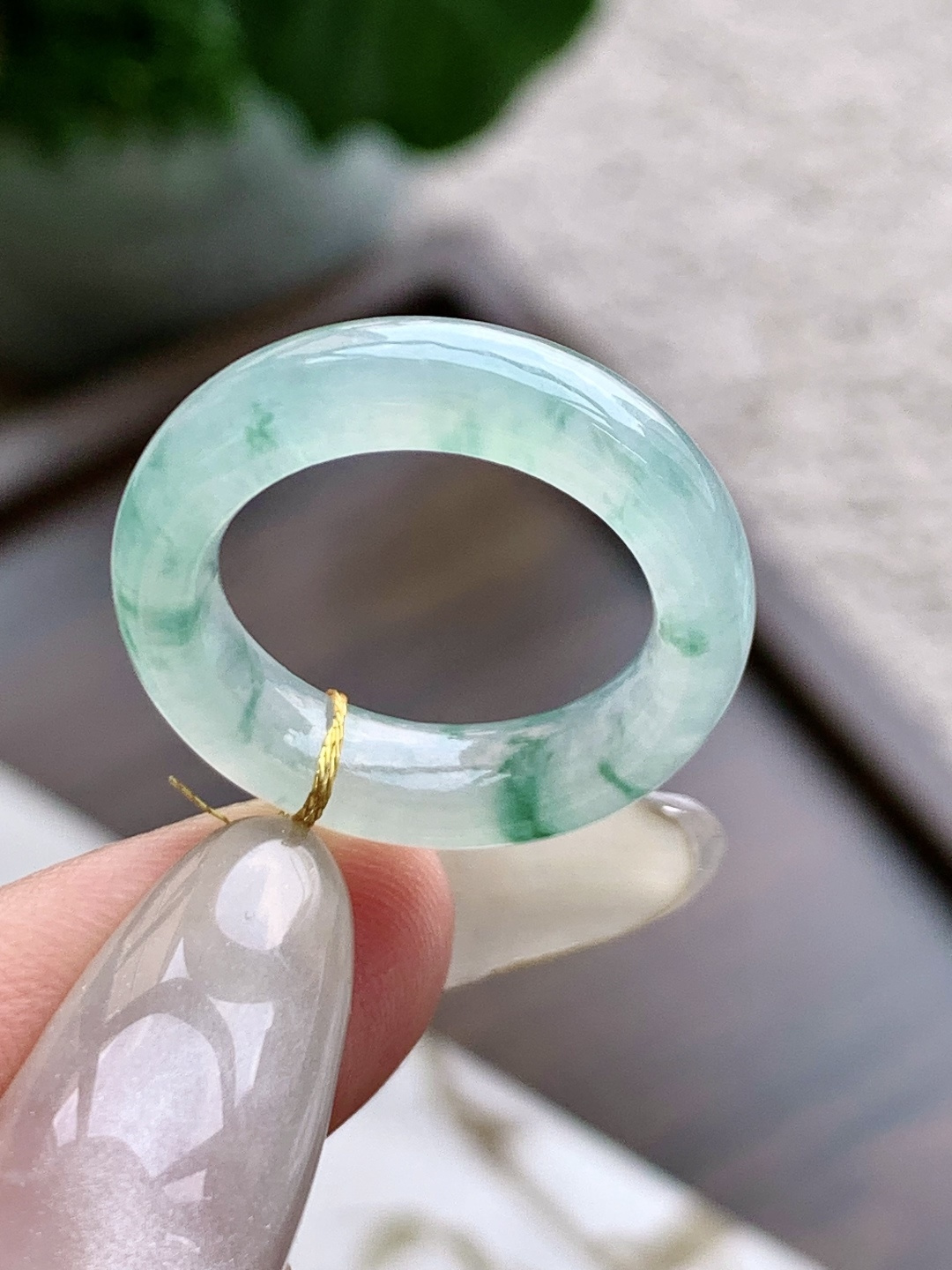 裸石冰飘花戒圈指环，性比高，尺寸6-4，圈口15号，重量4.3克