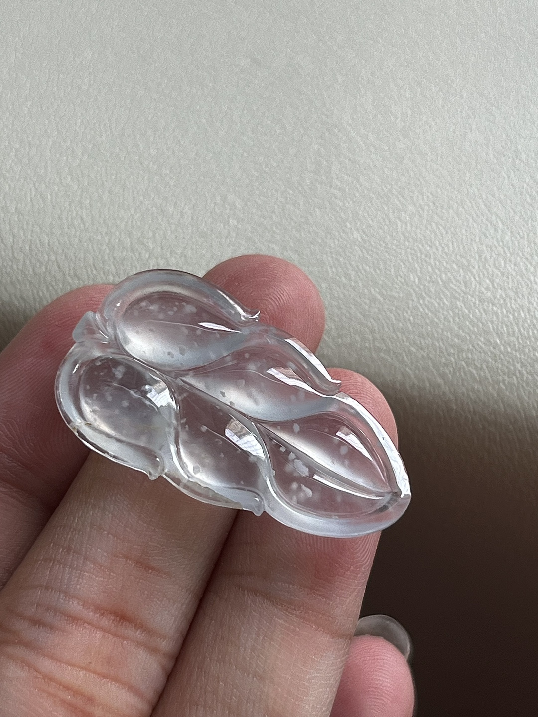 ️【玉叶】点点木那雪花棉，清莹起光，尺寸：34.3*19.3*4.1,d3197