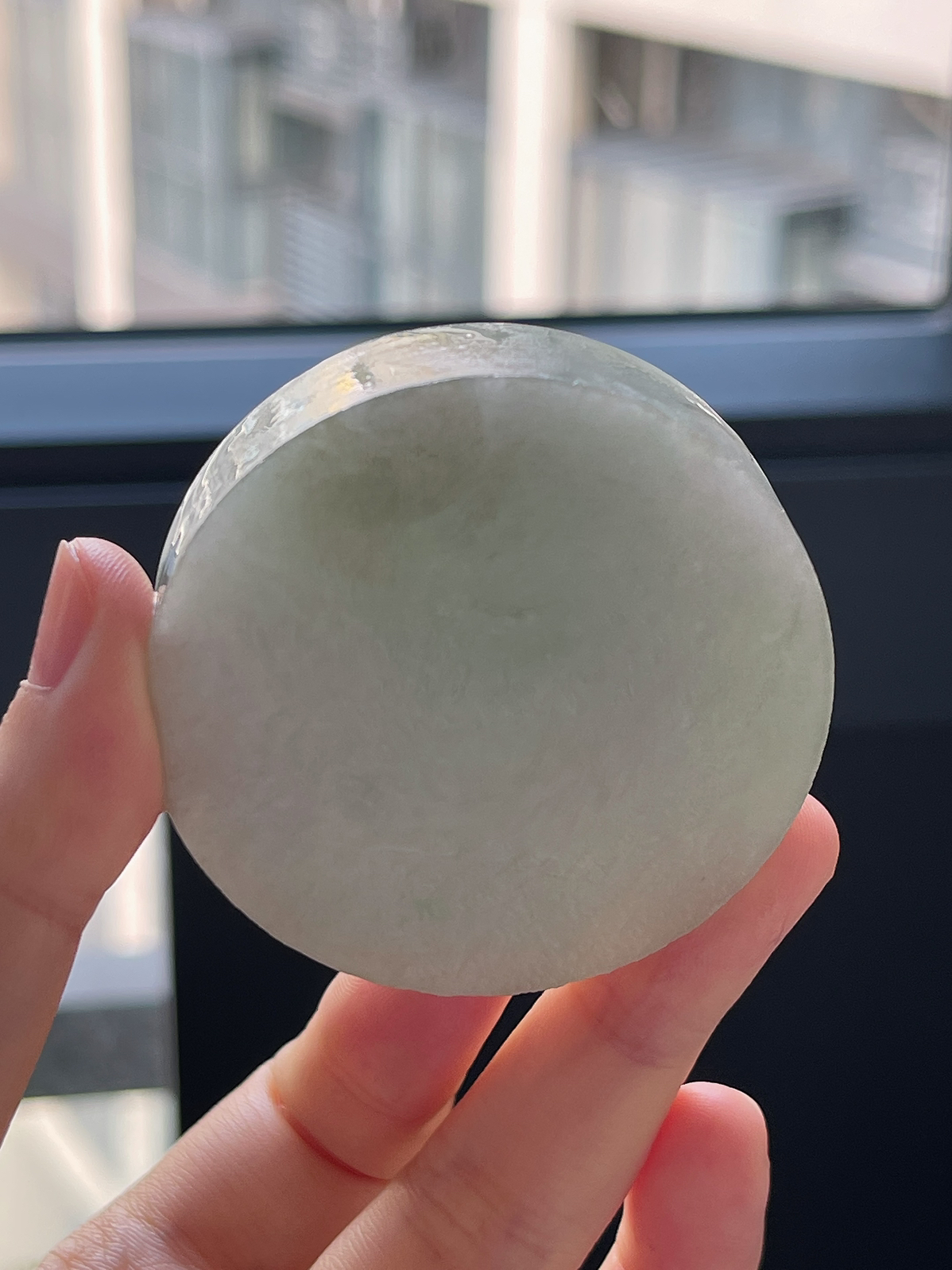 翡翠细糯化镯心