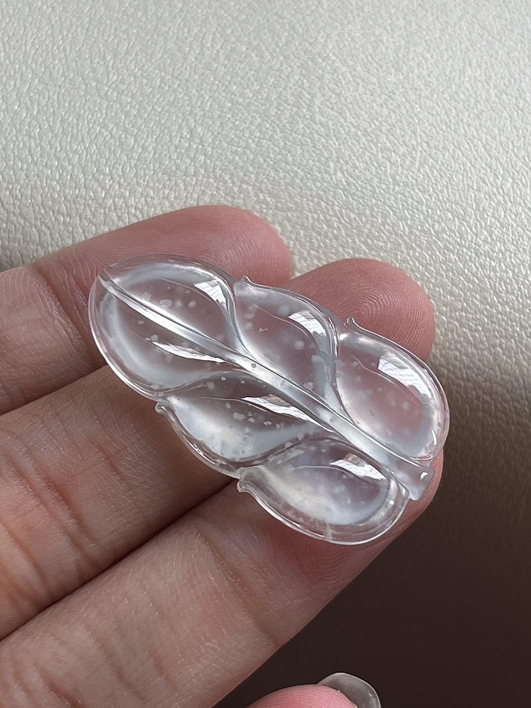 ️【玉叶】点点木那雪花棉，清莹起光，尺寸：34.3*19.3*4.1,d3197