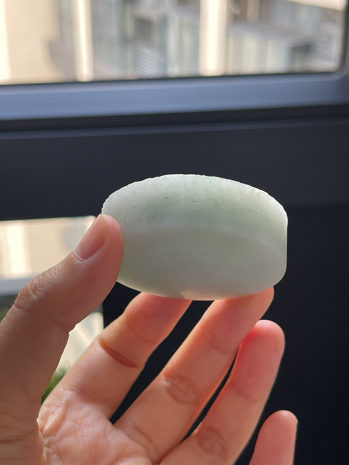 翡翠细糯化镯心