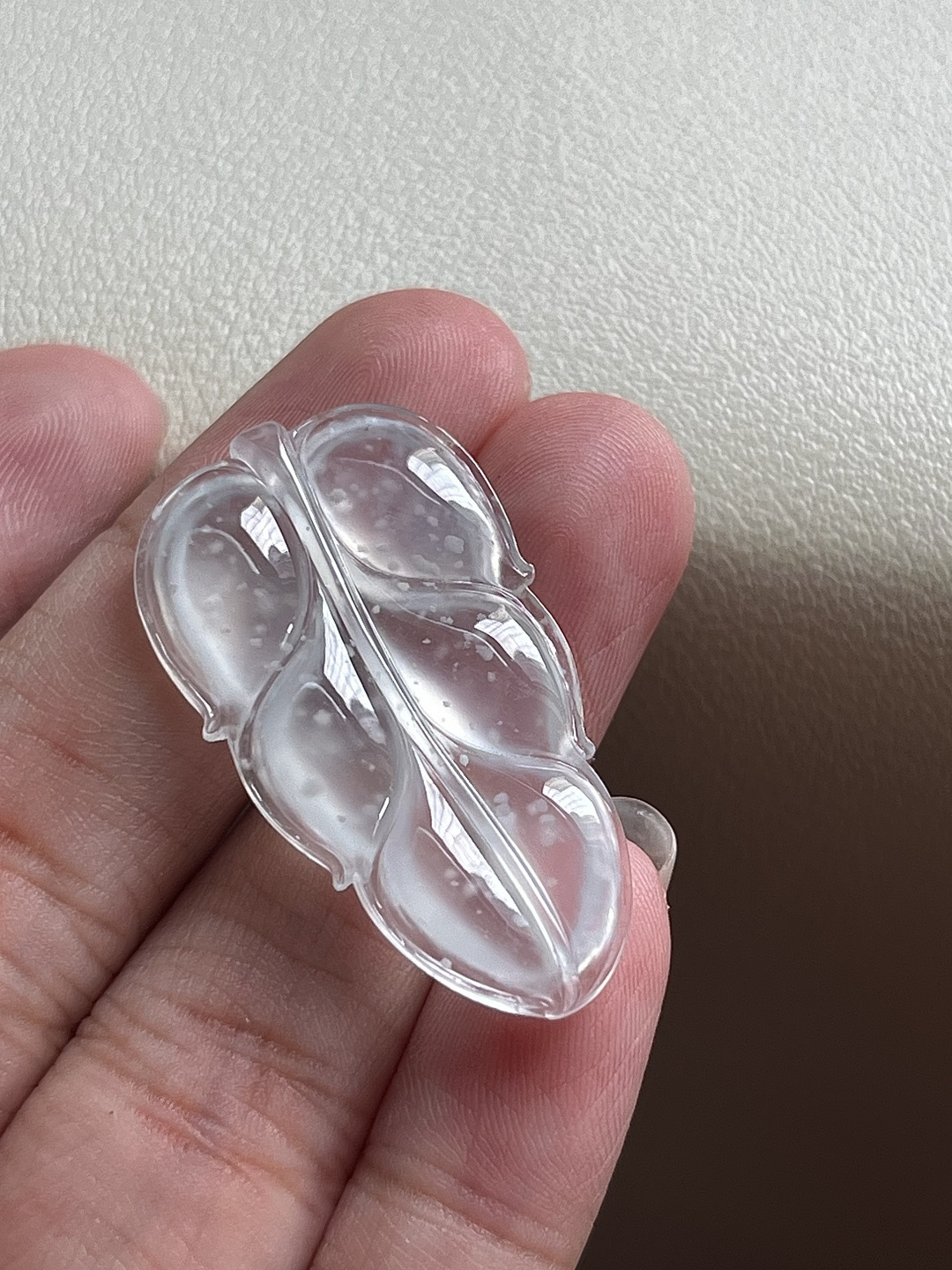 ️【玉叶】点点木那雪花棉，清莹起光，尺寸：34.3*19.3*4.1,d3197