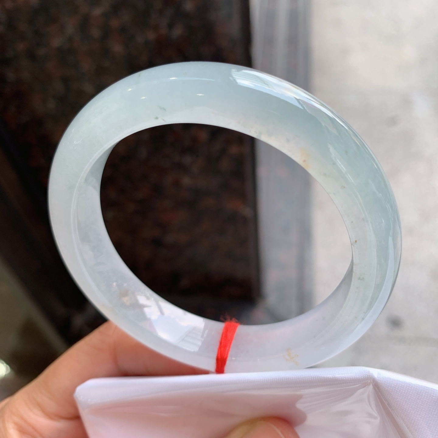 正圈冰晴撒金,无裂,冰润