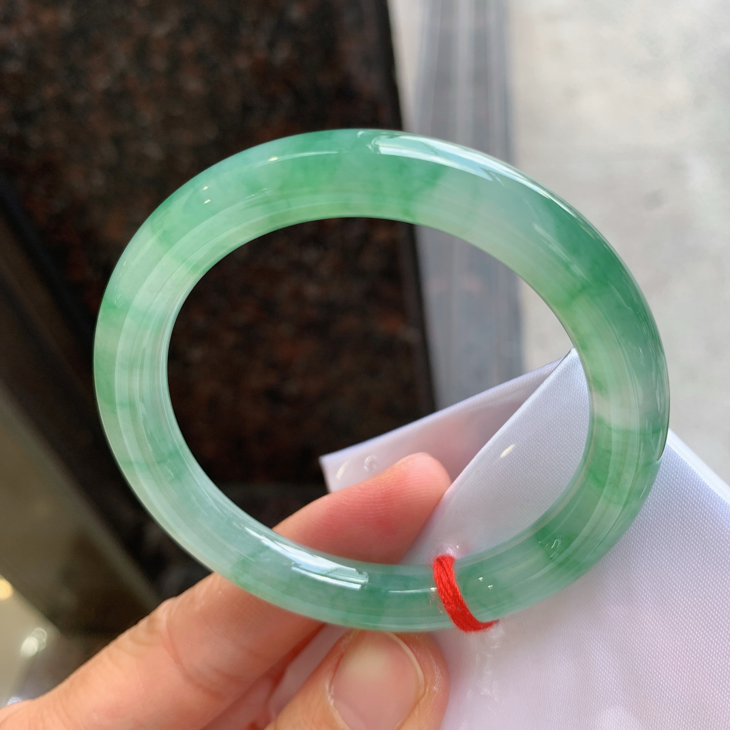 圆条冰飘绿 微纹 冰润