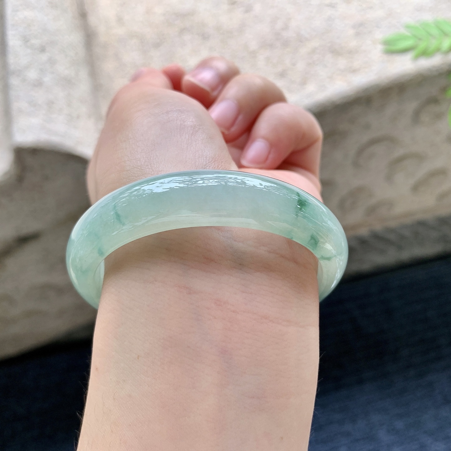 贵妃52 53，冰糯飘绿花，水润，种老，细腻，无裂纹
