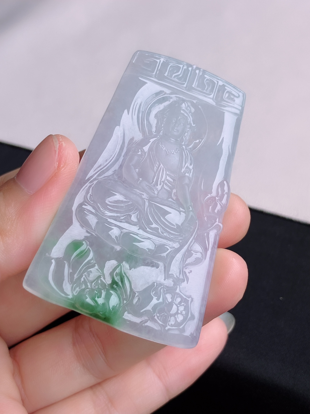 冰飘花观音，晶莹剔透，尺寸65.6/38/6/自然光实拍