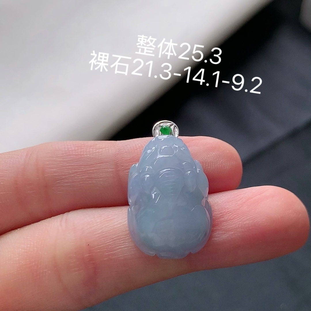 冰紫貔貅吊坠 冰胶起润 料子饱满细腻 佩戴简约时尚 货号35906，21.3-14.1-9.2