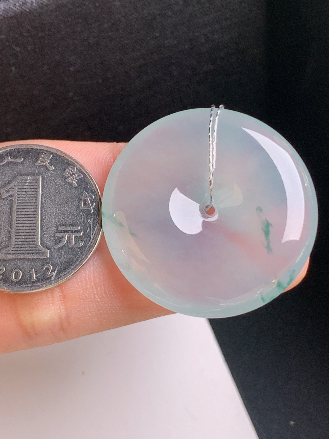飘花平安扣，灵动飘翠，圆润起光，阖家安康