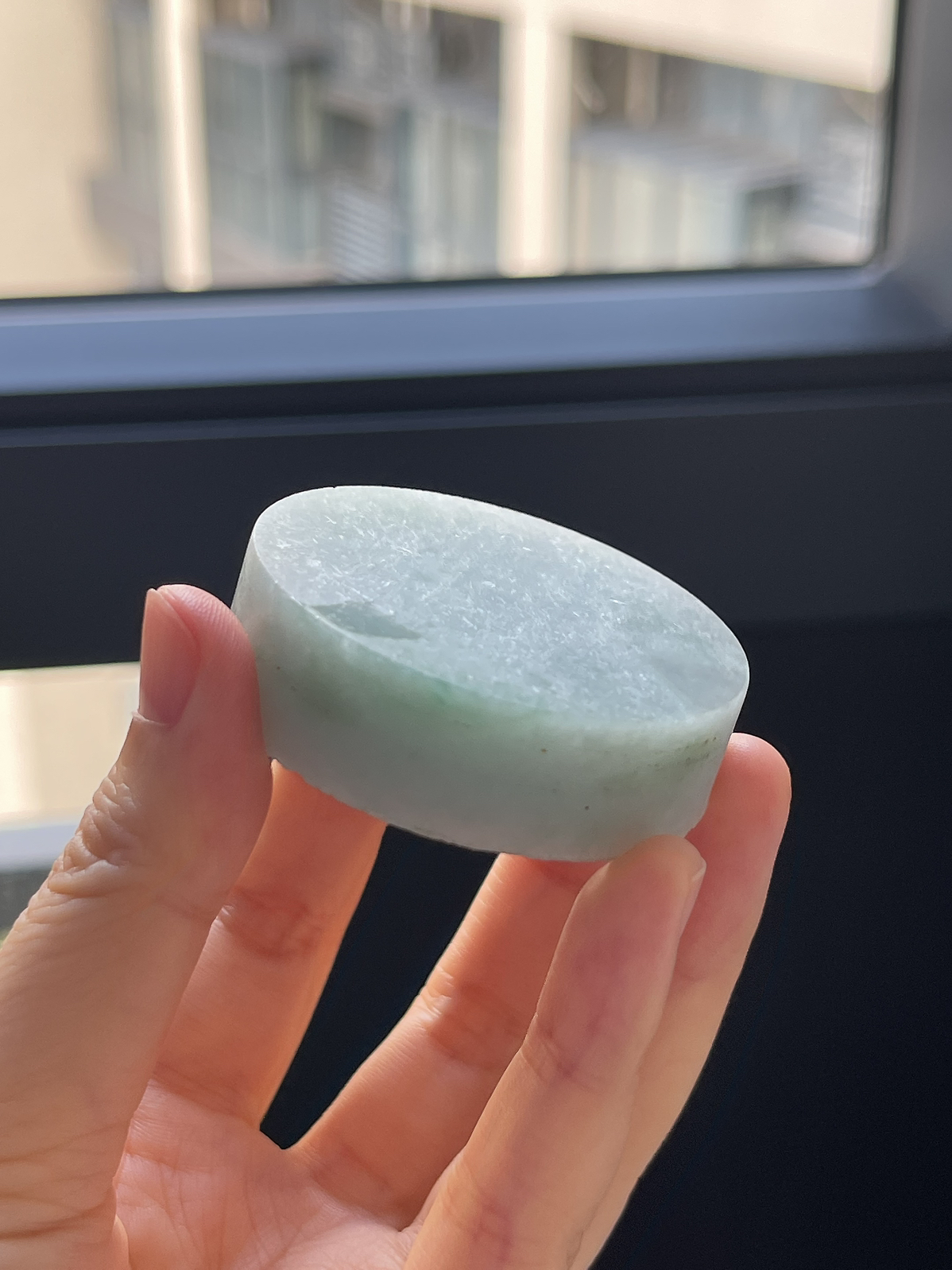 翡翠细糯化镯心