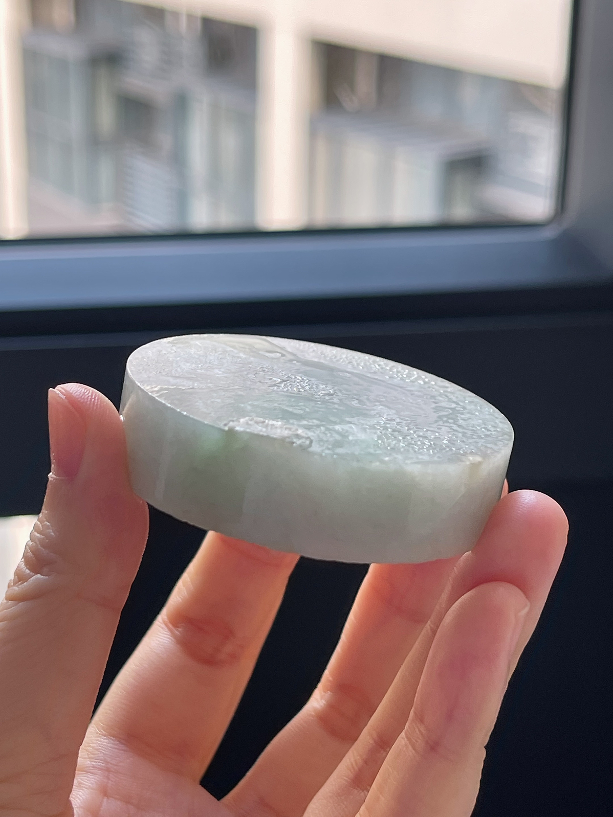 翡翠细糯化镯心
